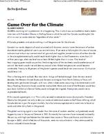Game Over for the Climate